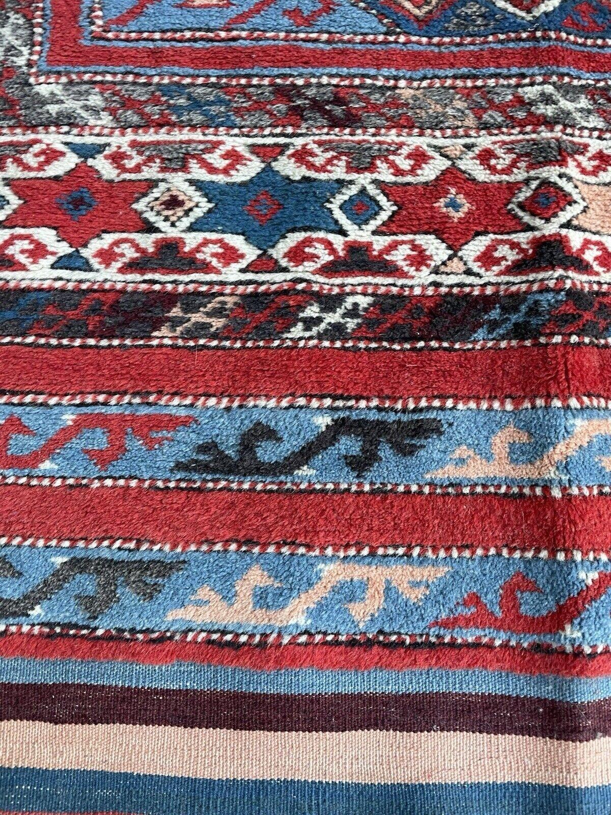 Tapis vintage turc Yuruk fait main 5.3' x 7.2' 1940s - 1N82 en vente 4