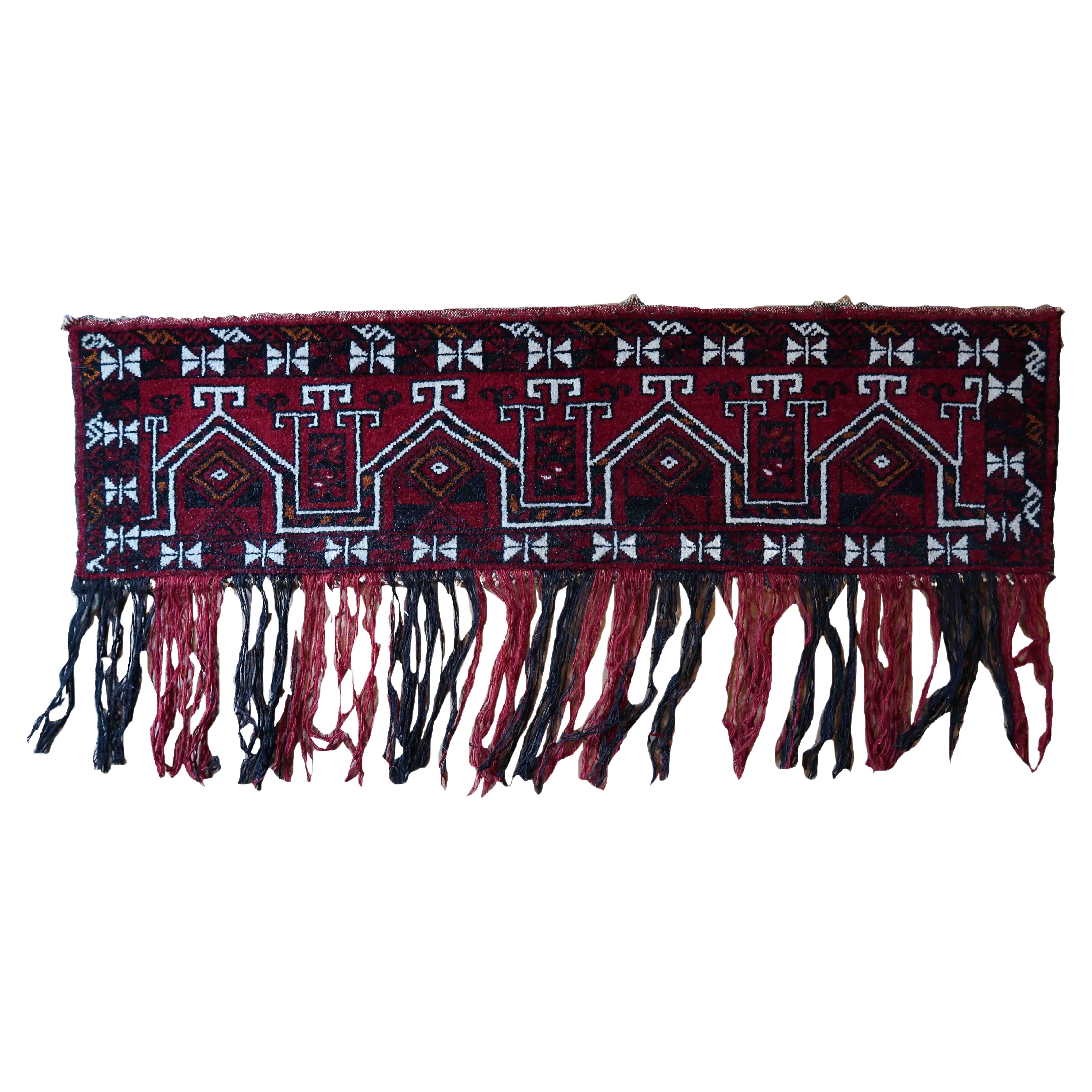 Handmade Vintage Turkmen Beshir Torba Rug, 1970s, 1C948 For Sale