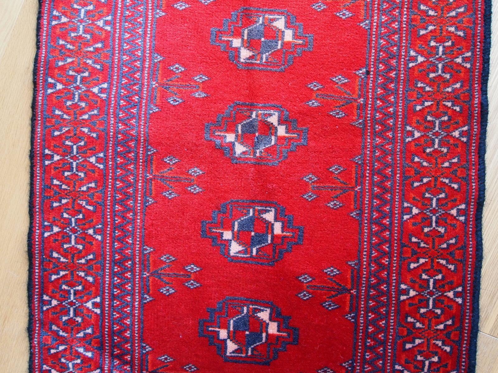 Late 20th Century Handmade Vintage Turkmen Rug, 1970s, 1C204 For Sale