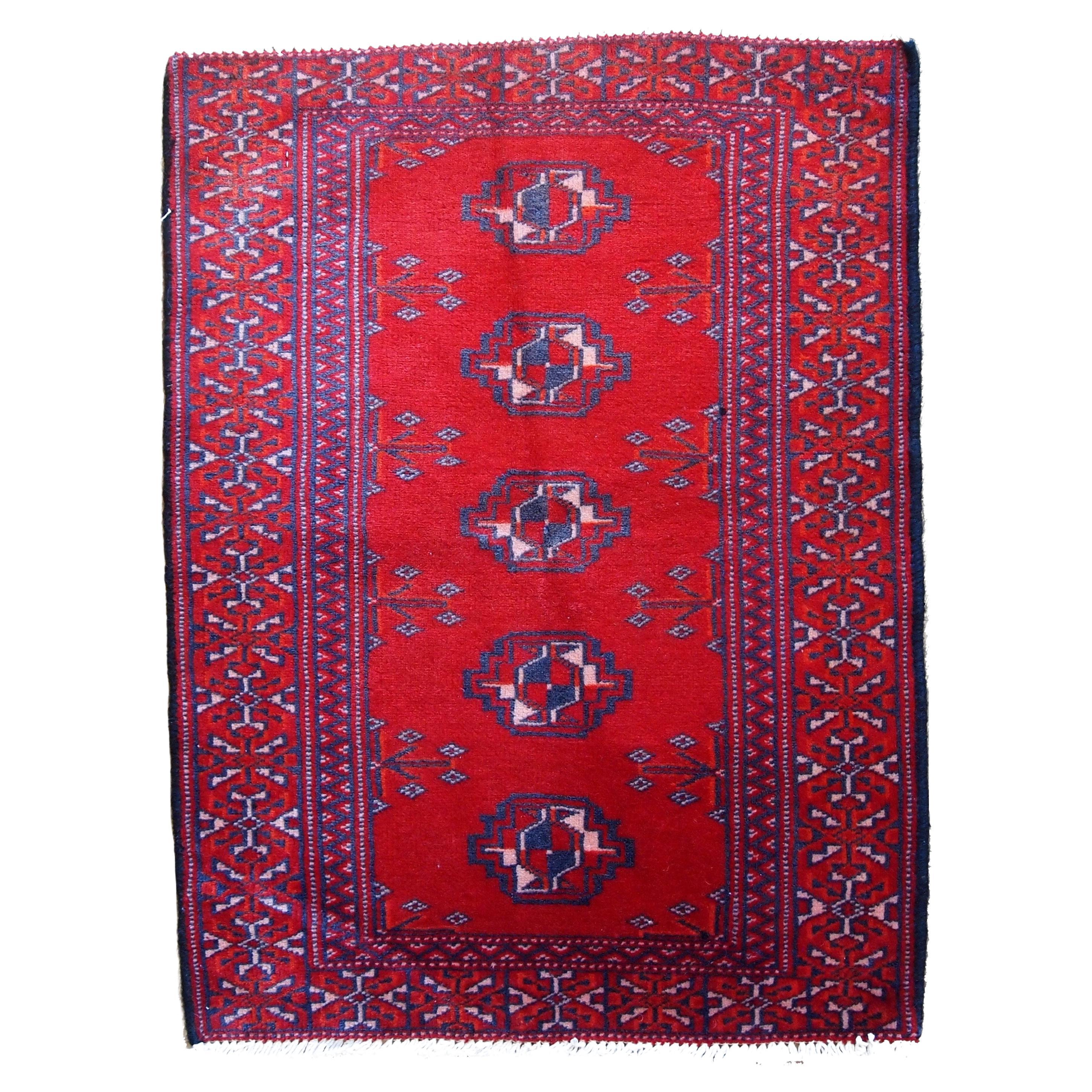 Handmade Vintage Turkmen Rug, 1970s, 1C204 For Sale