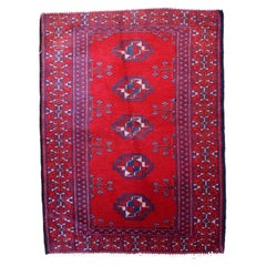 Handmade Vintage Turkmen Rug, 1970s, 1C204