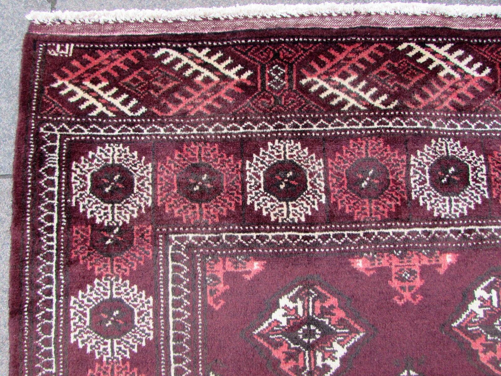 Late 20th Century Handmade Vintage Turkmen Tekke Rug, 1970s, 1Q0189