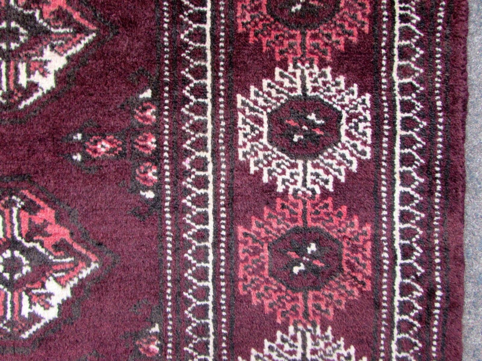Wool Handmade Vintage Turkmen Tekke Rug, 1970s, 1Q0189
