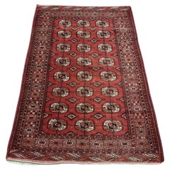 Handgefertigter türkischer Tekke-Teppich im Vintage-Stil 4' x 5.9' 1950er Jahre - 1D199