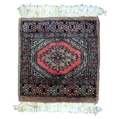 Handmade Vintage Uzbek Bukhara Mat, 1960s, 1С769