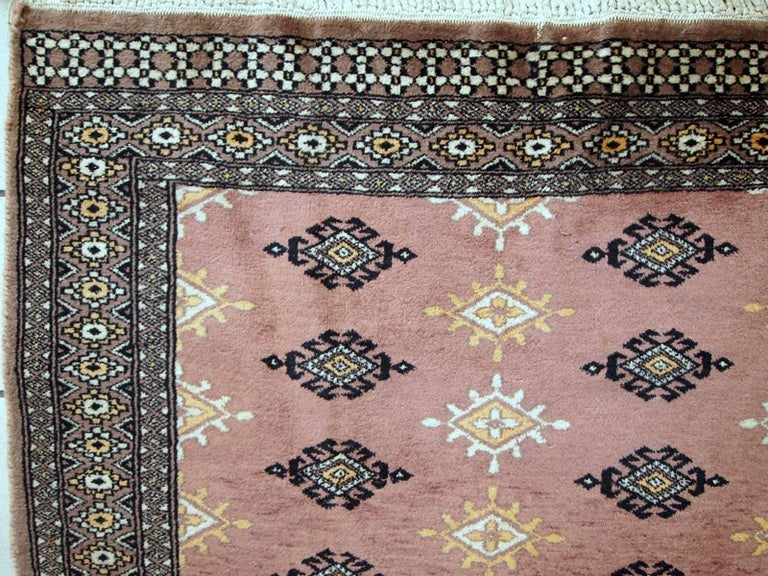Handmade Vintage Uzbek Bukhara Rug, 1960s For Sale at 1stdibs