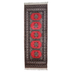 Tapis Bukhara ouzbek vintage fait à la main, années 1960, 1C712