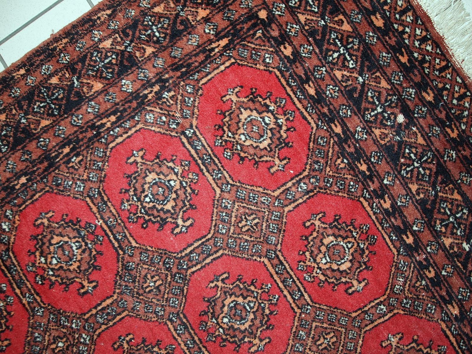 Handgefertigter usbekischer Buchara-Teppich, 1960er Jahre - 1C740 (Handgeknüpft) im Angebot