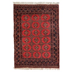 Handmade vintage Uzbek Bukhara rug, 1960s - 1C740