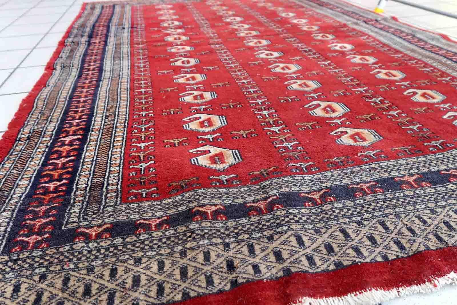 Handgefertigter uzbekischer Bukhara-Teppich, 1960er Jahre, 1C889 (Handgeknüpft) im Angebot
