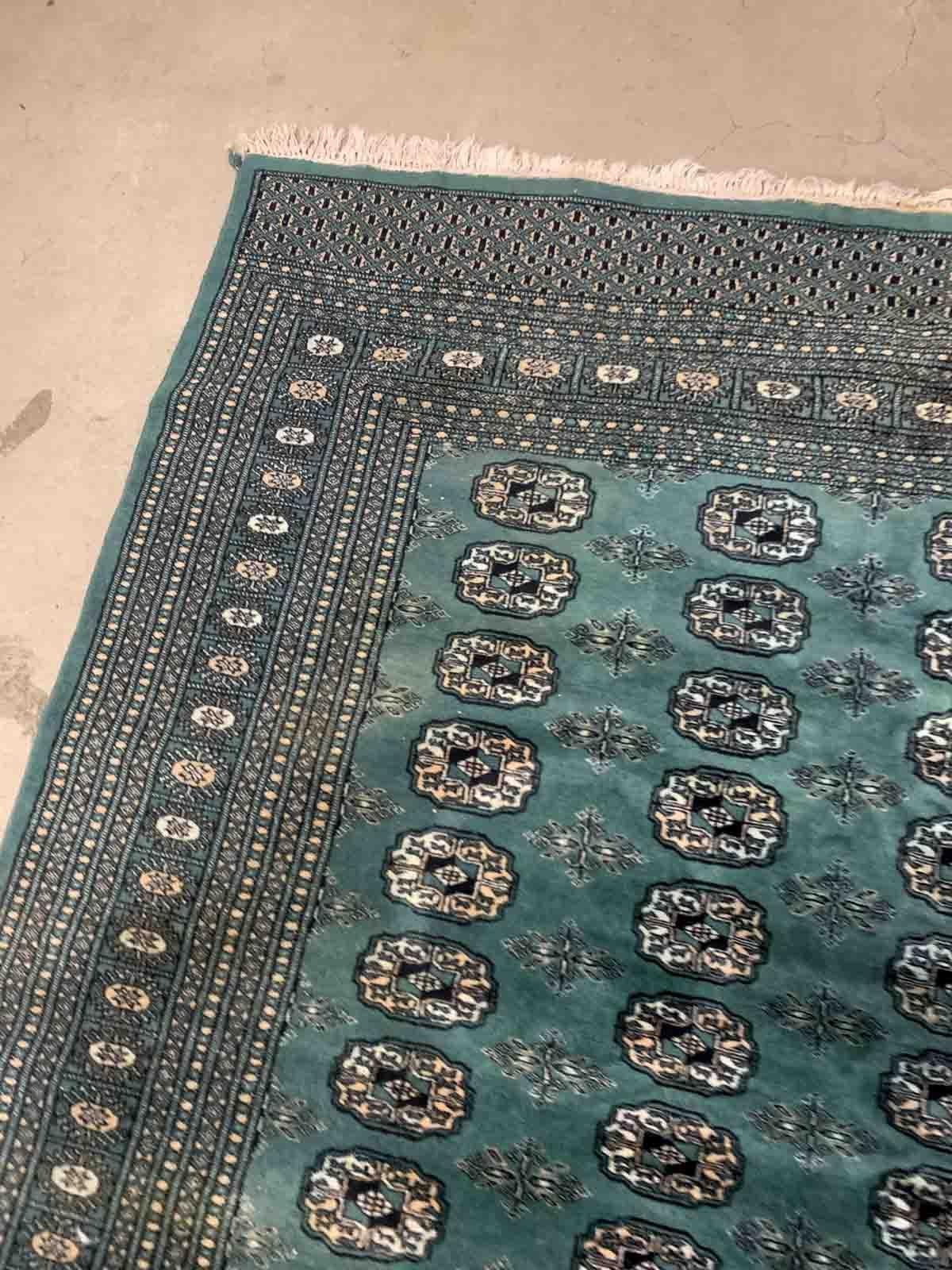 Handgefertigter türkischer Bukhara-Teppich im Vintage-Stil, 1970er Jahre, 1B893 (Handgeknüpft) im Angebot