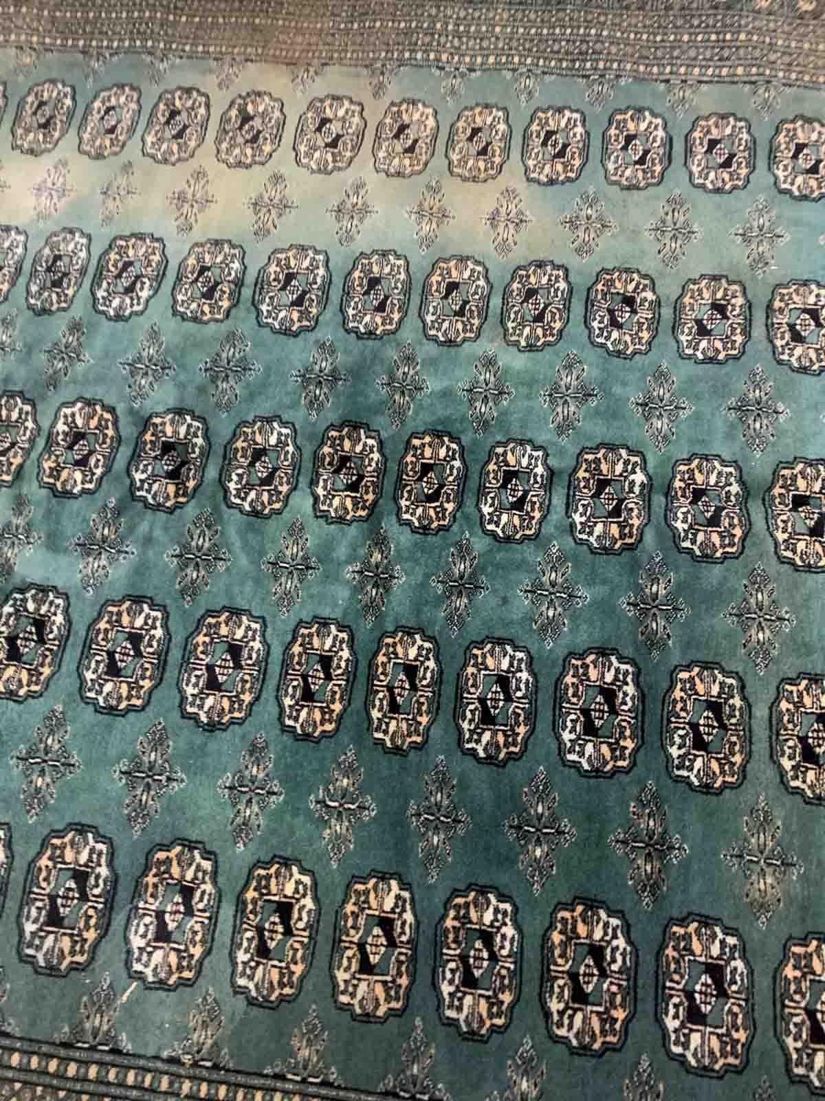 Late 20th Century Handmade Vintage Uzbek Bukhara Rug, 1970s, 1B893 For Sale