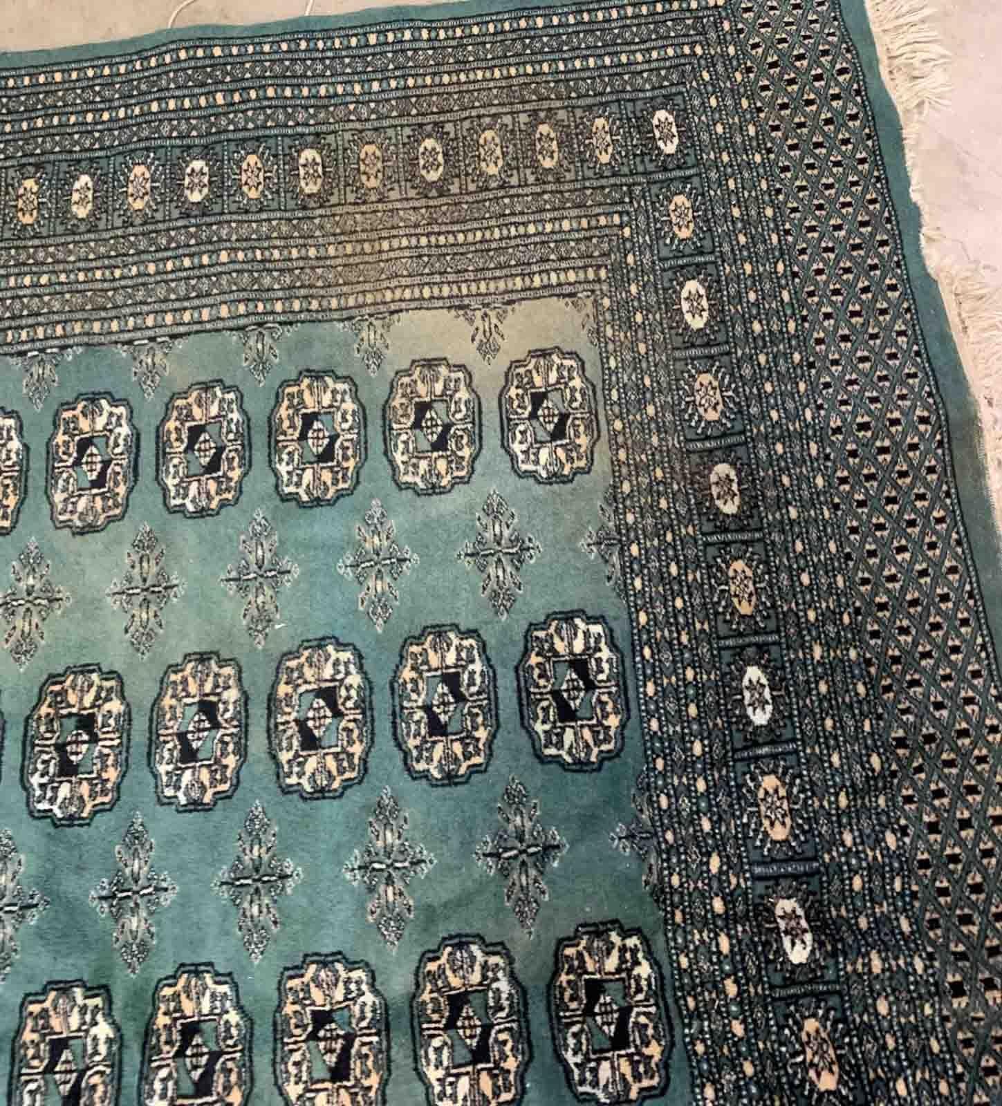 Handmade Vintage Uzbek Bukhara Rug, 1970s, 1B893 For Sale 2
