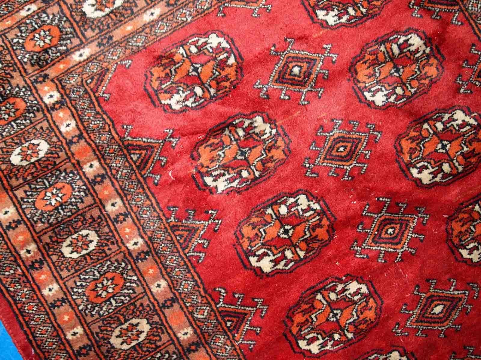 Handgefertigter uzbekischer Bukhara-Teppich, 1970er Jahre, 1C756 (Usbekisch) im Angebot