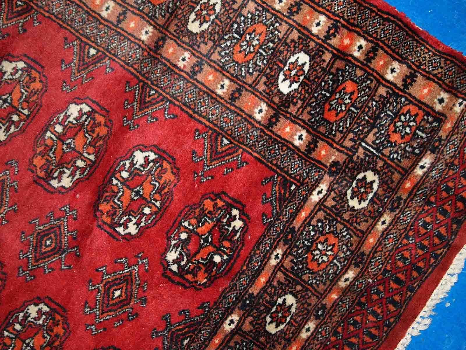Handgefertigter uzbekischer Bukhara-Teppich, 1970er Jahre, 1C756 (Handgeknüpft) im Angebot