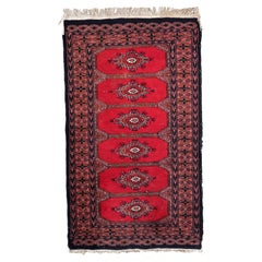 Handmade Vintage Uzbek Bukhara Rug, 1970s, 1C864