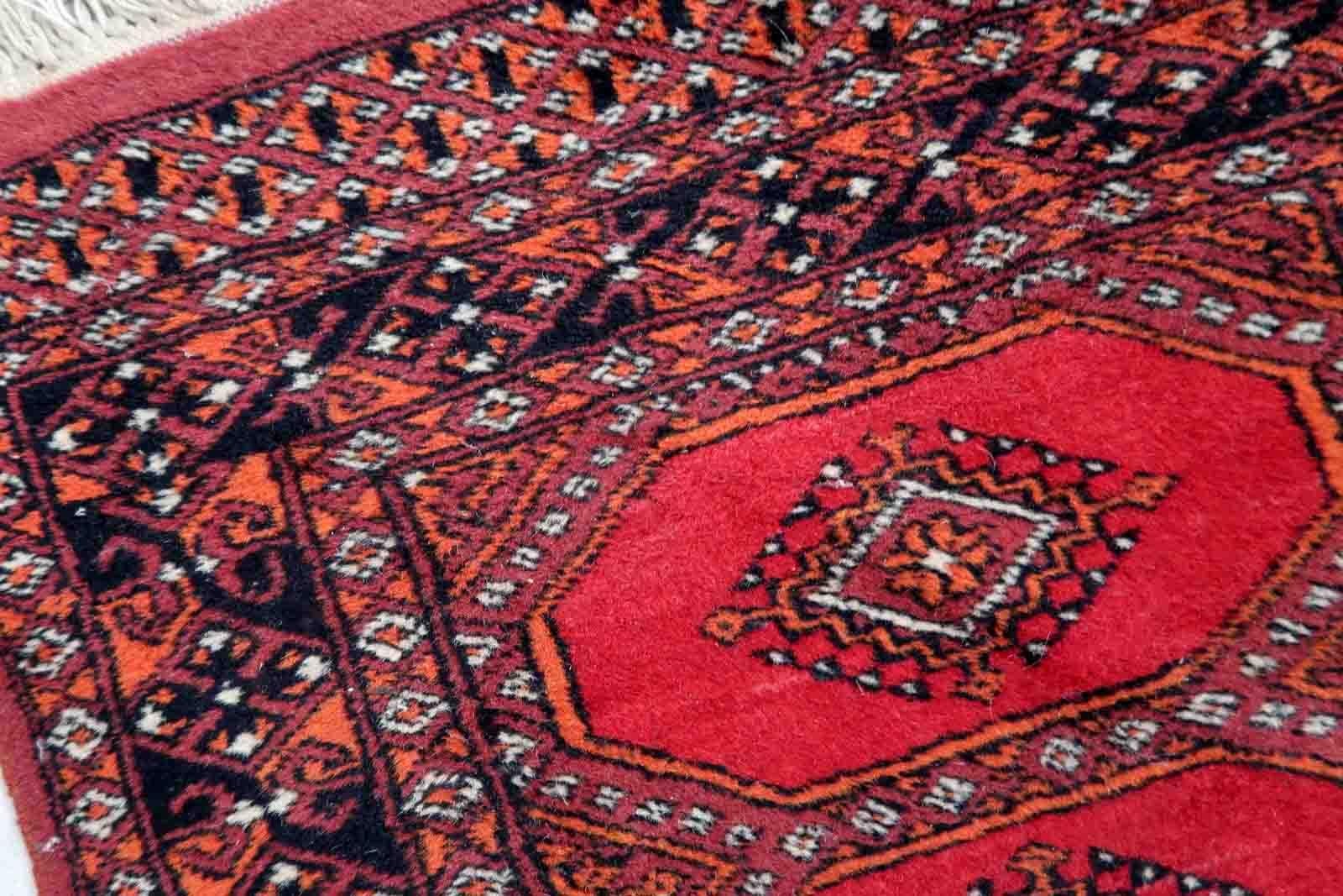 Handgefertigter uzbekischer Bukhara-Teppich, 1970er Jahre, 1C865 im Angebot 3