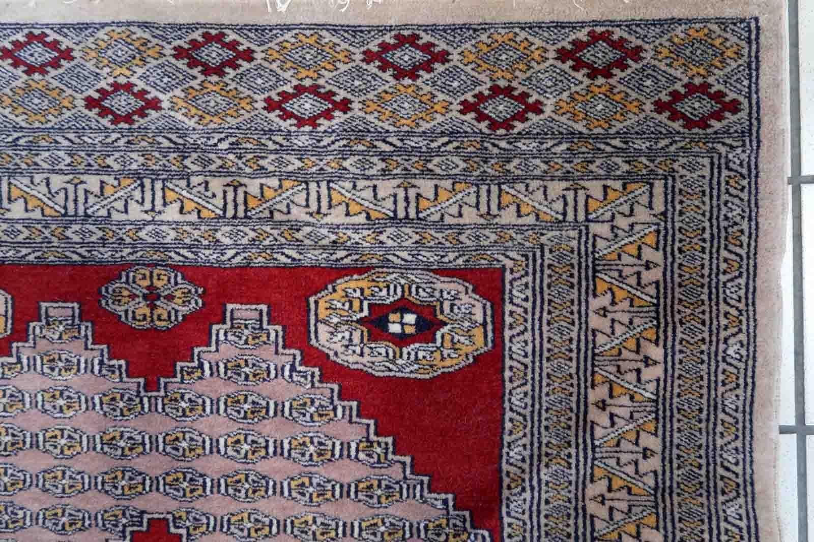 Handgefertigter usbekischer Buchara-Teppich, 1970er Jahre, 1C945 im Angebot 4
