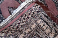 Handmade Vintage Uzbek Bukhara Rug, 1970s, 1C946