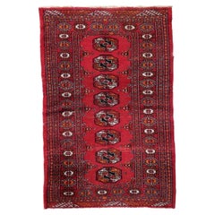 Handmade Vintage Uzbek Bukhara Rug, 1970s, 1C955