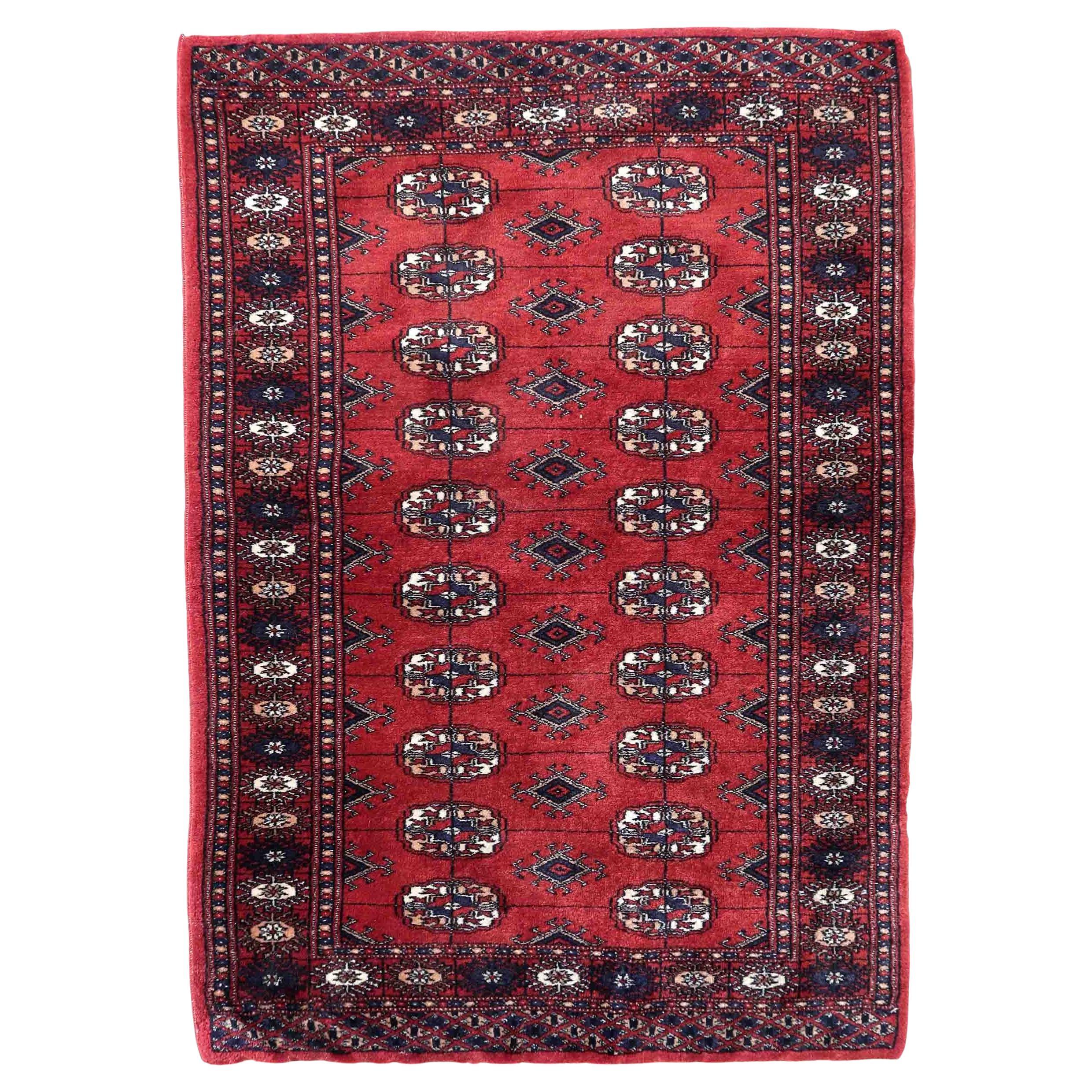 Handgefertigter usbekischer Buchara-Teppich im Vintage-Stil, 1970er Jahre, 1C995 im Angebot