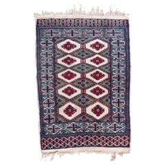 Handmade Vintage Uzbek Bukhara Rug, 1970s, 1C997