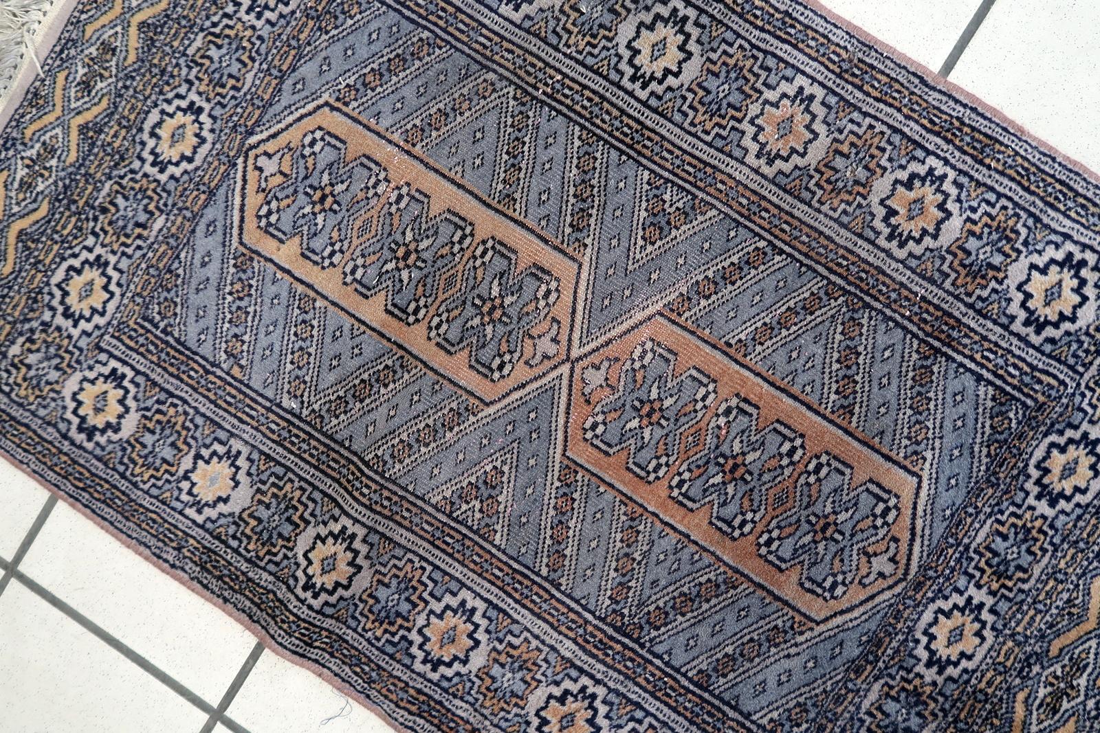 Handgefertigter usbekischer Buchara-Teppich 2' x 3,1', 1950er Jahre - 1C1144 im Angebot 3