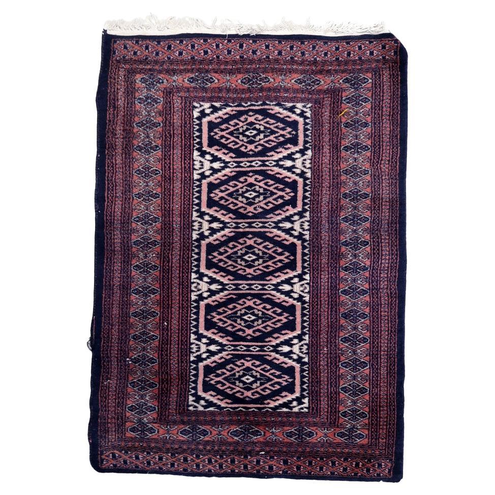 Handgefertigter usbekischer Buchara-Teppich 2,5' x 3,7' 1960er Jahre - 1C1158