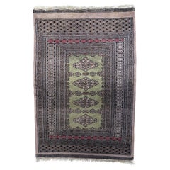 Handmade Vintage Uzbek Bukhara Rug 2.6' x 4', 1950s - 1C1145