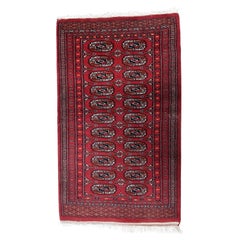 Handmade Vintage Uzbek Bukhara Rug 2.8' x 4.1', 1960s - 1C1183