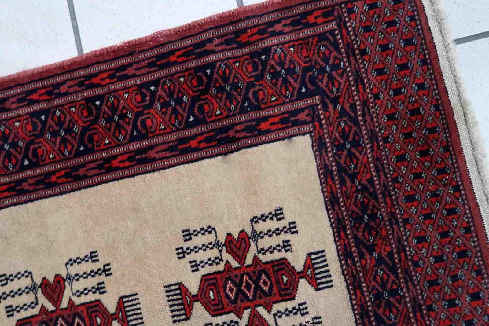 Handmade Vintage Uzbek Bukhara Runner, 1960s, 1c858 For Sale 1