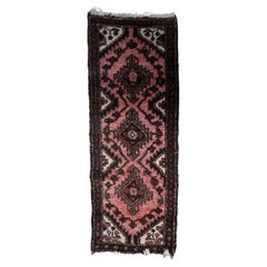 Handmade Vintage Uzbek Bukhara Runner Rug 1.7' x 4.5' 1960s - 1C1164