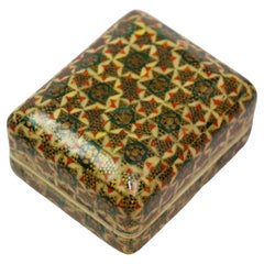 Handmade Antique Wooden Khatam Indo Persian Box