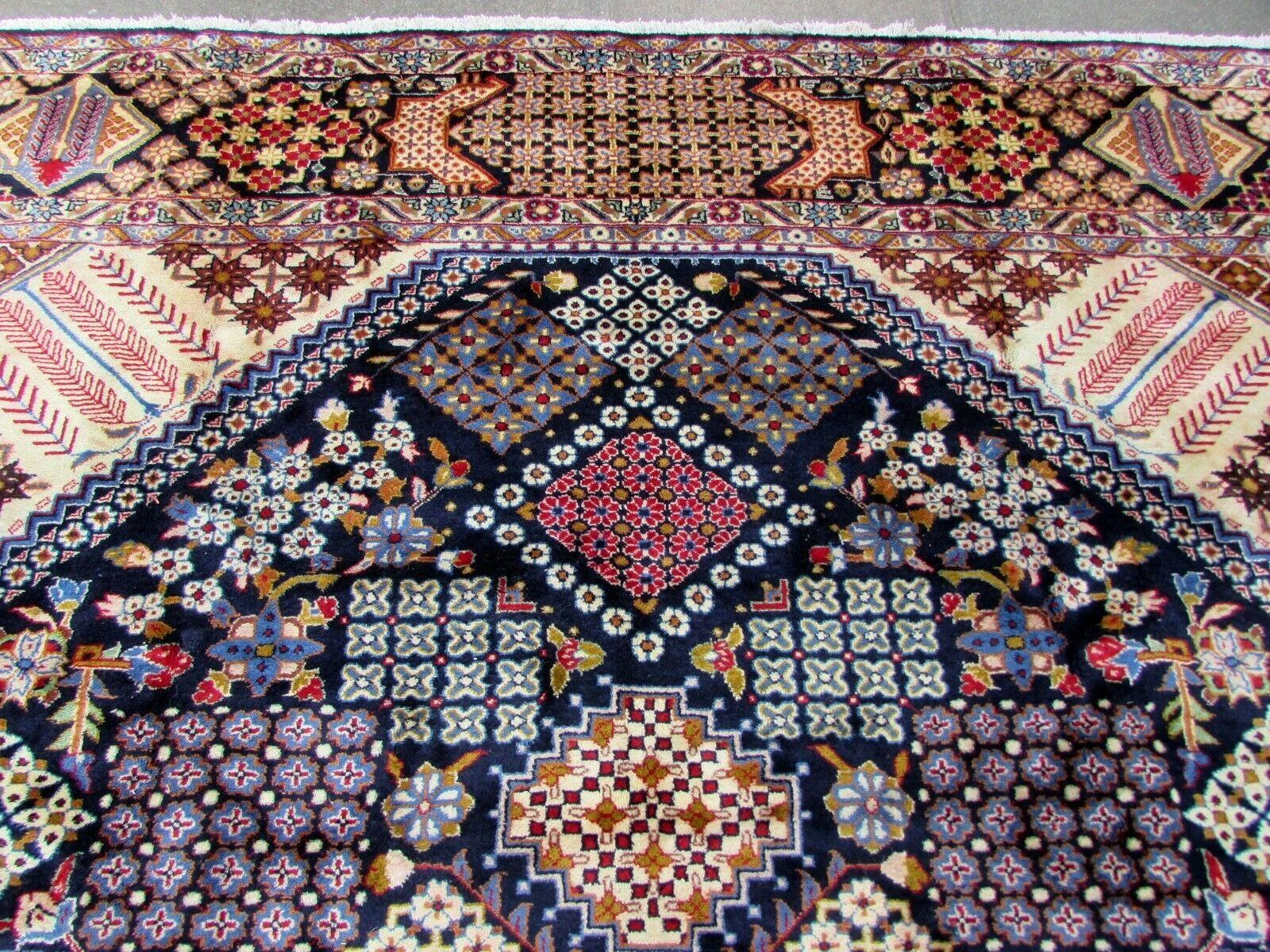 Handmade Vintage Yazd Style Rug, 1970s, 1Q0267 3