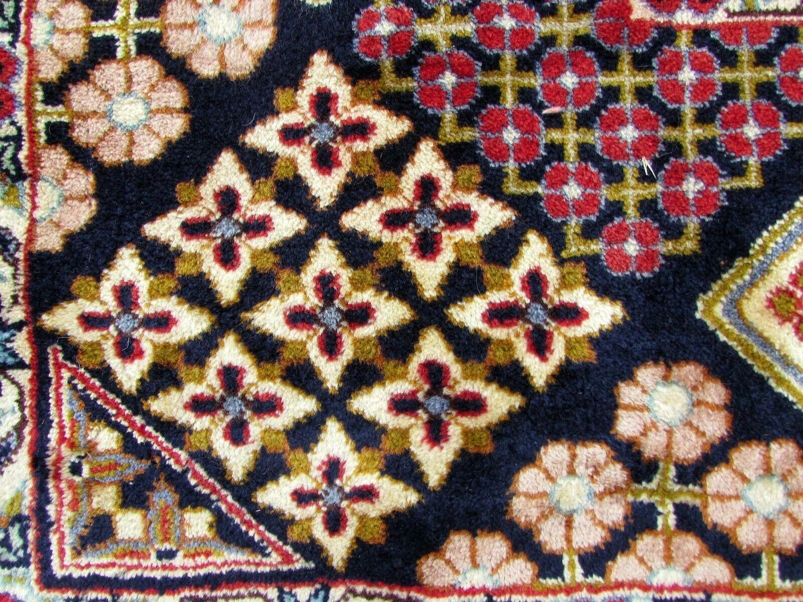 Handmade Vintage Yazd Style Rug, 1970s, 1Q0267 4