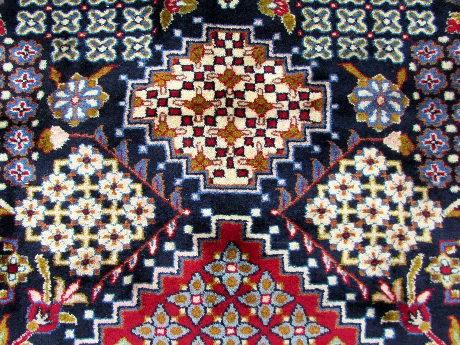 Late 20th Century Handmade Vintage Yazd Style Rug, 1970s, 1Q0267