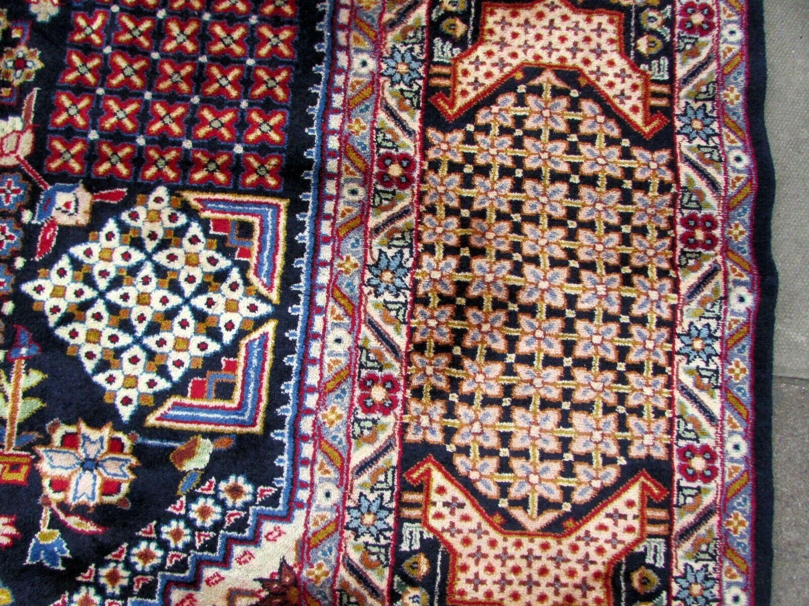 Handmade Vintage Yazd Style Rug, 1970s, 1Q0267 1
