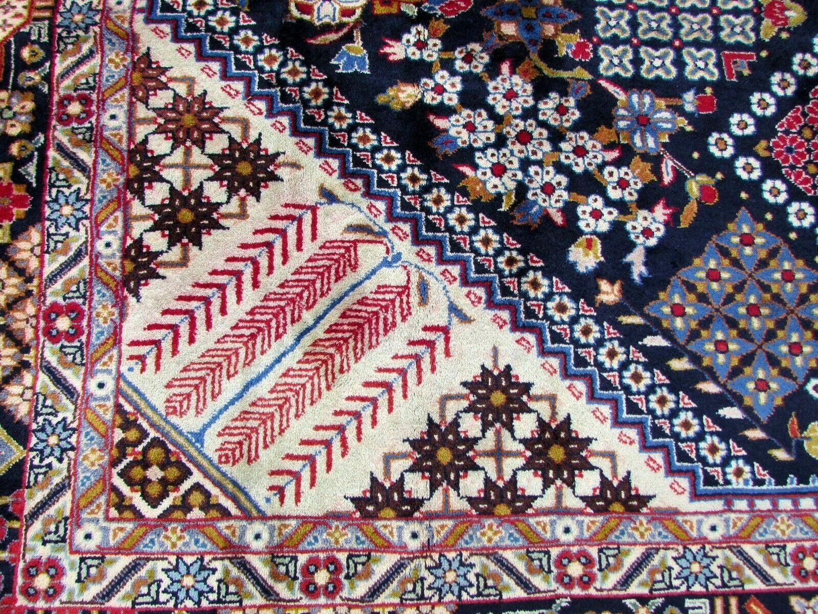 Handmade Vintage Yazd Style Rug, 1970s, 1Q0267 2