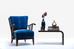 Handmade Vladimir Kagan Lucite and Macassar Ebony Table