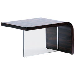 Handmade Vladimir Kagan Lucite and Macassar Ebony Table