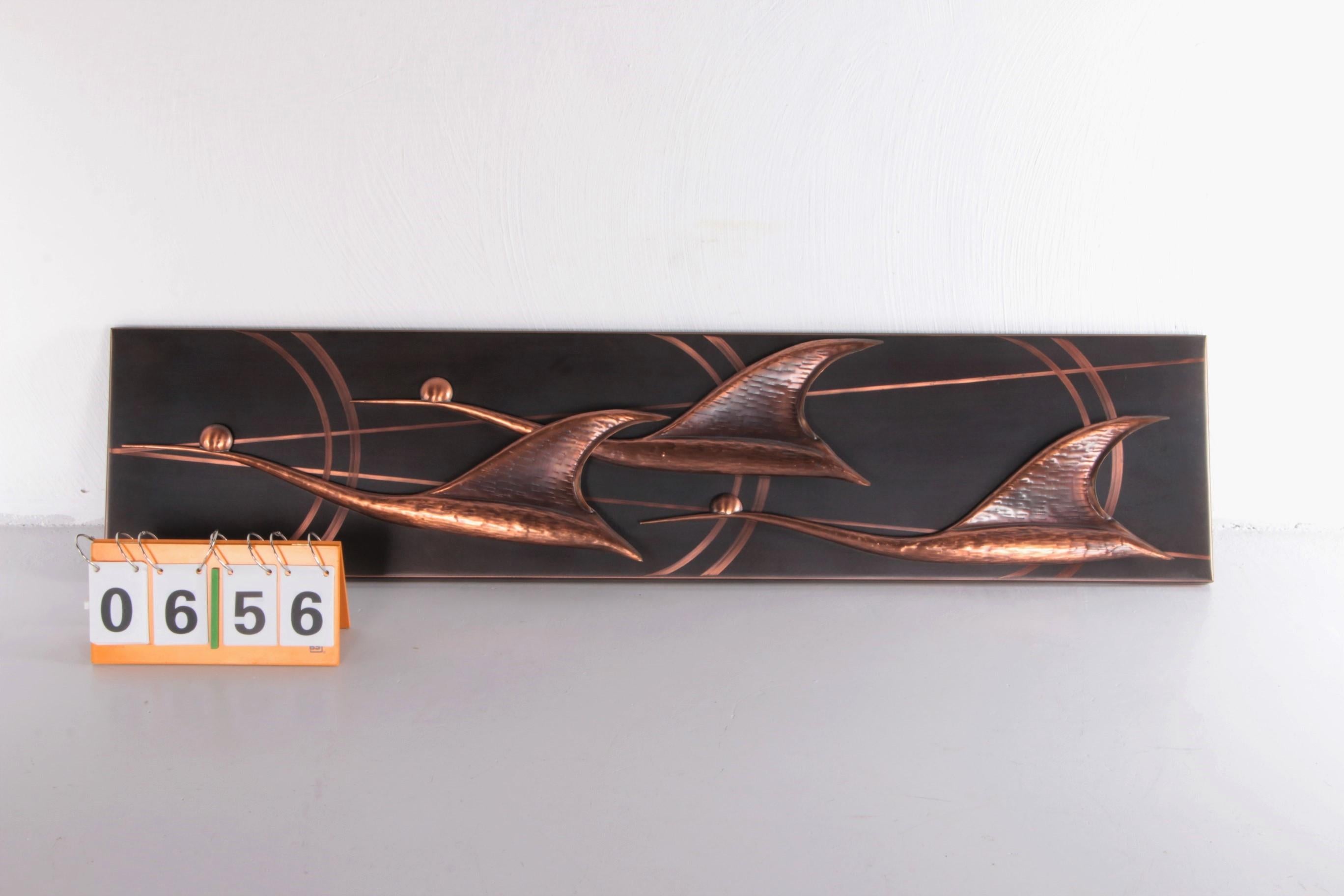Handmade Wall Panel with Vintage Birds, 1970 Germany For Sale 6