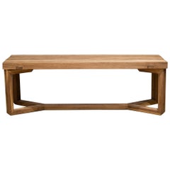 Antique Handmade Walnut Bench/Coffee Table, circa 2013