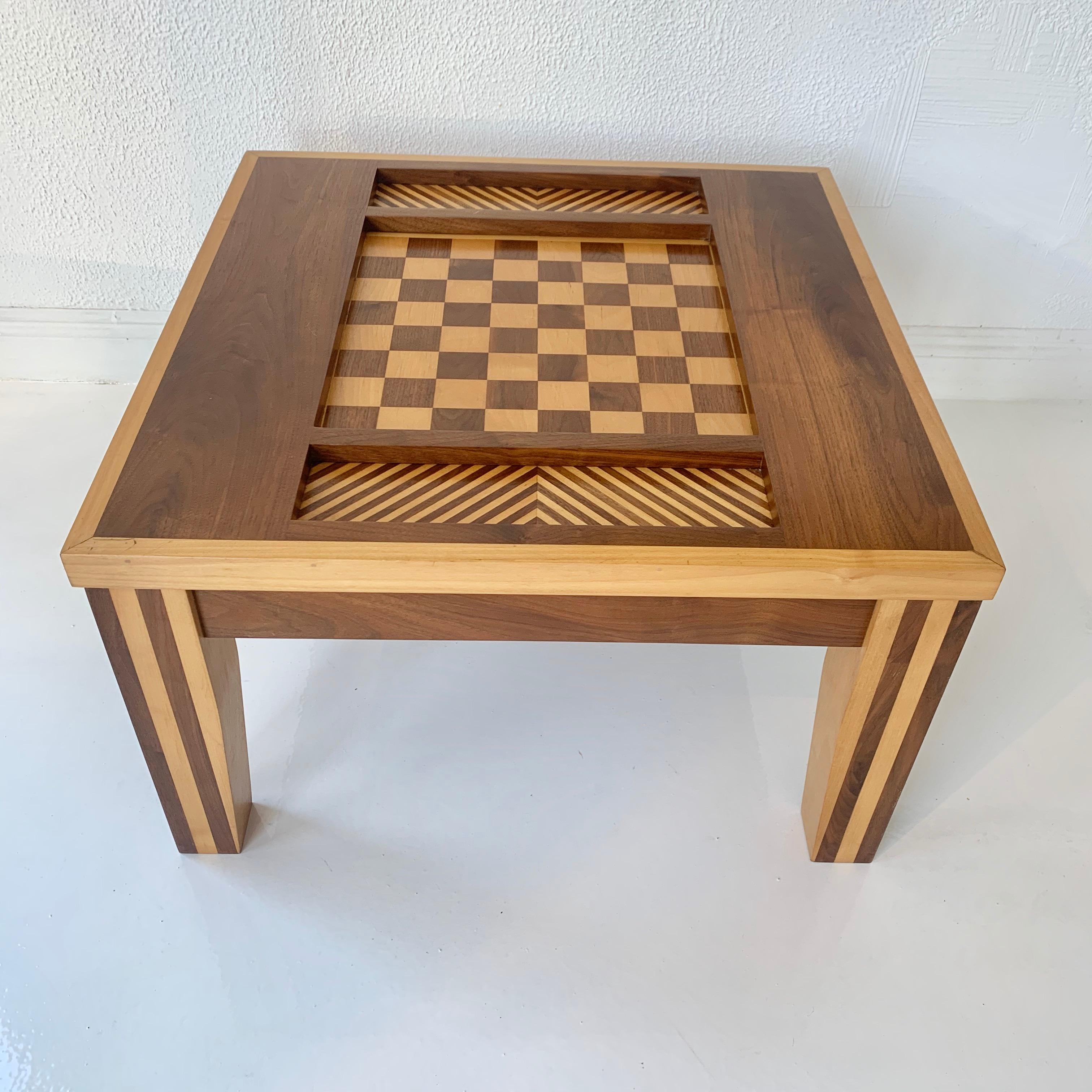 Handmade Walnut Chess Table 3