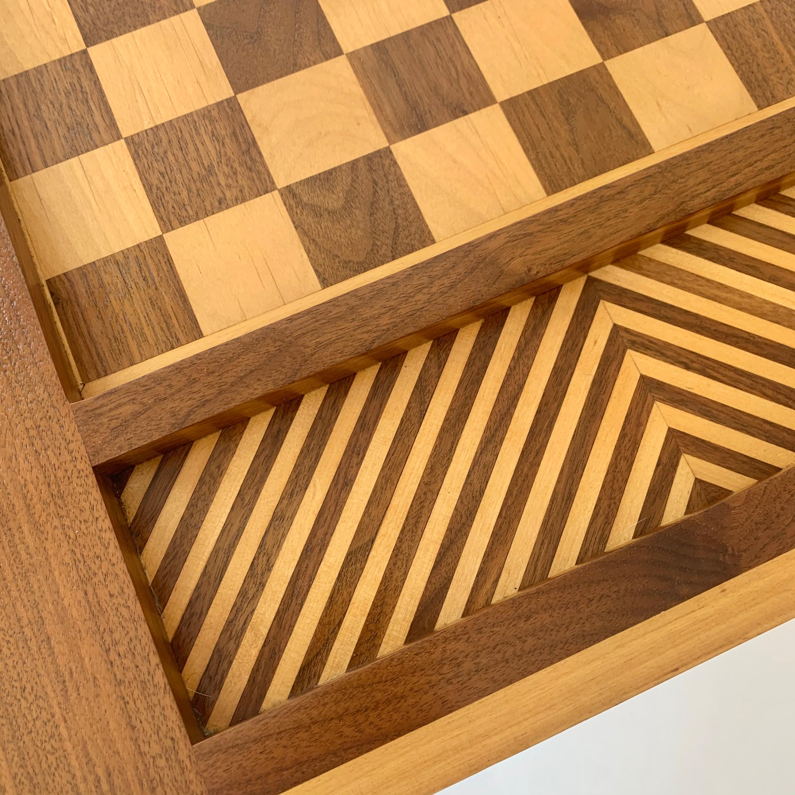 Handmade Walnut Chess Table 1