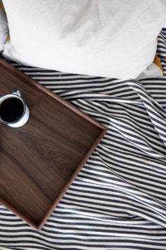 Small Handmade Rectangular Walnut Serving Tray 45 x 35cm