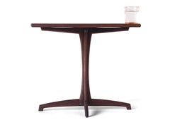 Walnut Plume Side Table, Contemporary Handmade Pedestal End Table by Arid