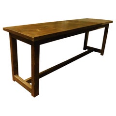 Mesa de nogal con pata recta hecha a mano, Italia
