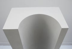 Handmade White Floor Sculpture Cast Hydrostone Contemporary