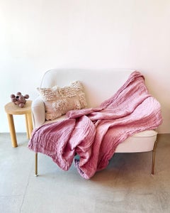 Handmade White Organic Modern Sheep Wool Lumbar Throw Pillow, in Stock