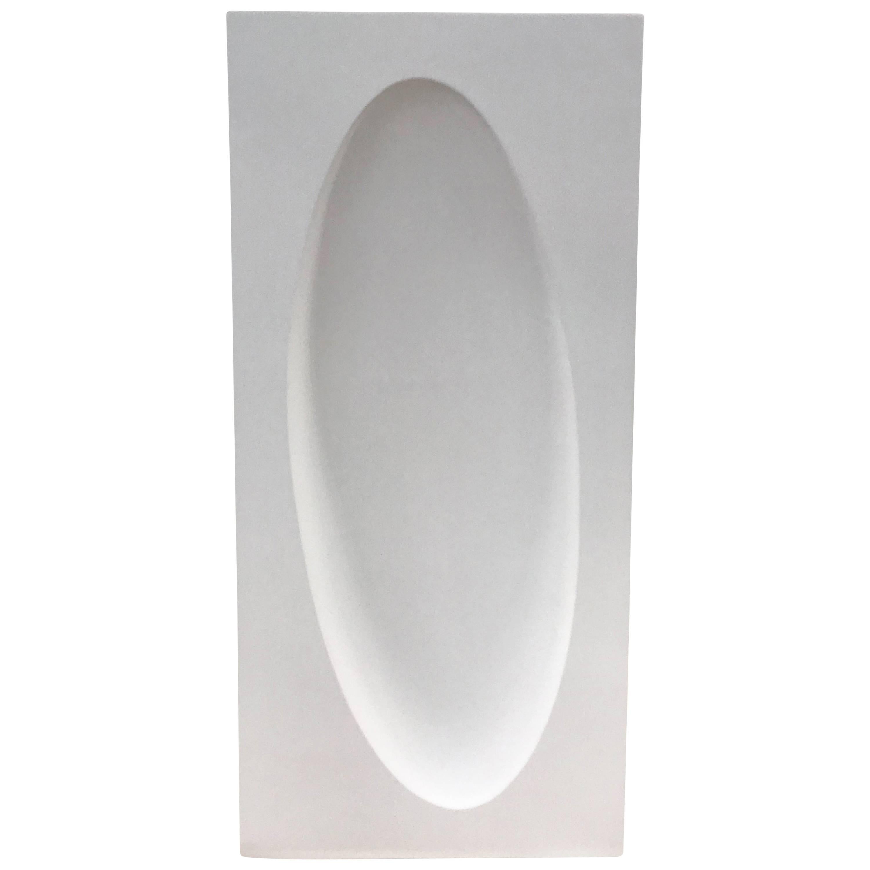 Handmade White Sculptural Accessories Cast Hydrostone Contemporary For Sale